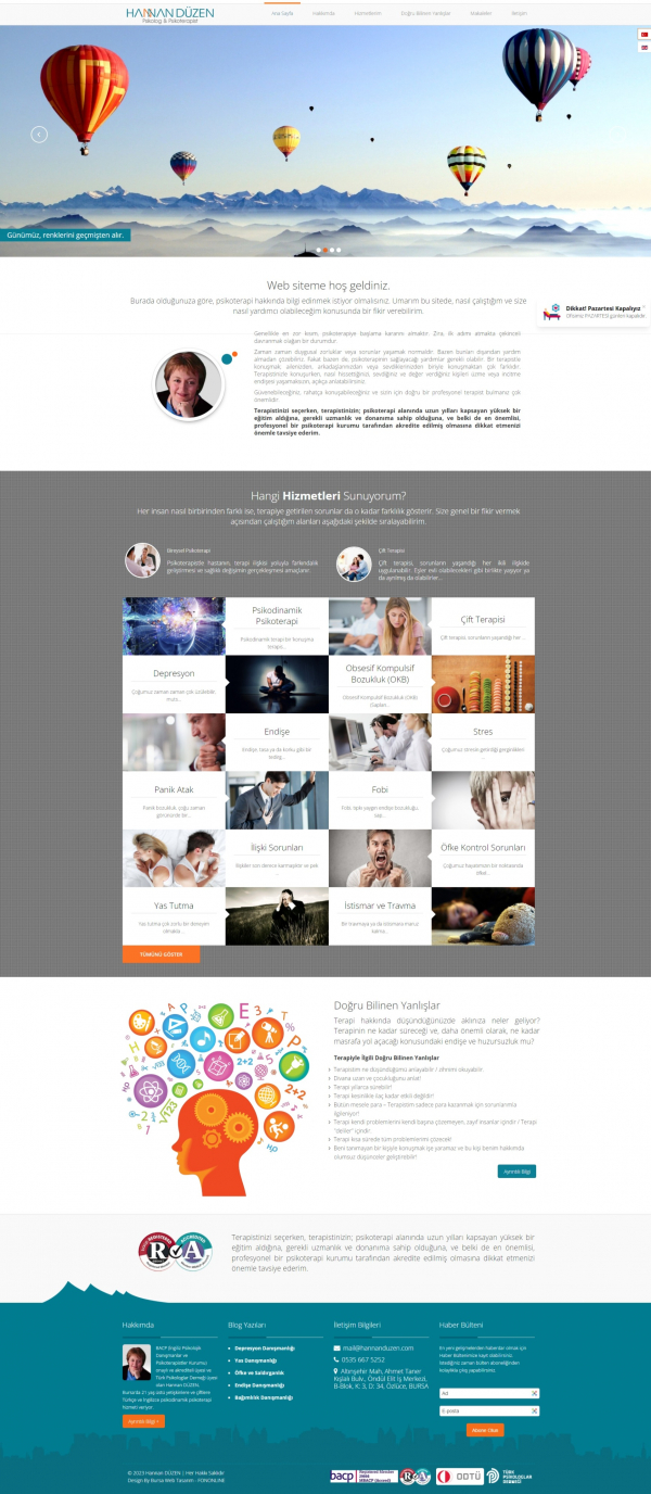 Kişisel Site hannanduzen.com Web Site Tasarımı & Yazılımı